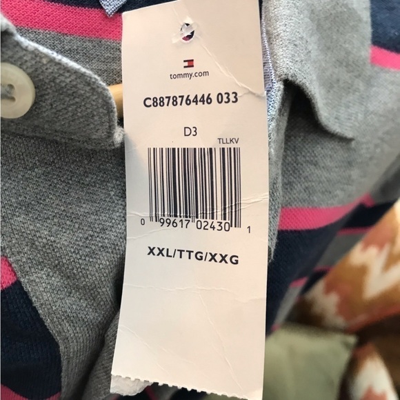 TOMMY Hilfiger striped polo shirt top XXL Big and Tall. New with tags. - Picture 6 of 6